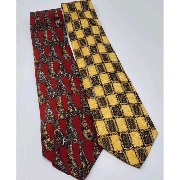 THE METROPOLITAN MUSEUM OF ART LOT OF 3 100% SILK NECKTIES TIE MENSWEAR NEW YORK - Picture 3 of 13